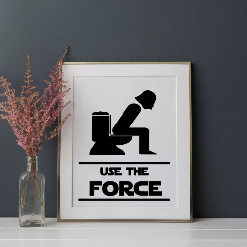 Use the Force Bathroom Art